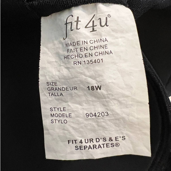 Fit 4u Two-Piece Swimsuit in Blue Purple Yellow Floral Print Size 14W - Picture 5 of 6